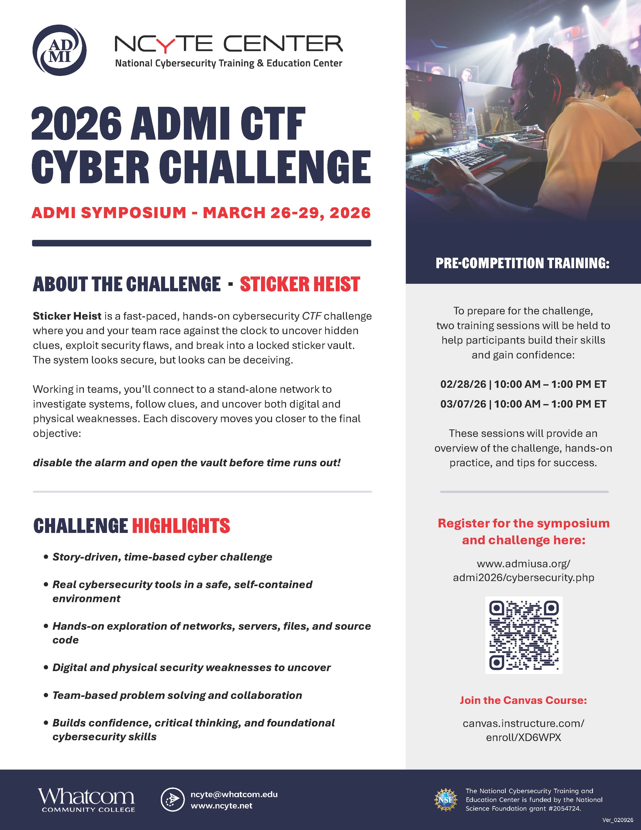 Cybersecurity CTF Competition Flyer 2026